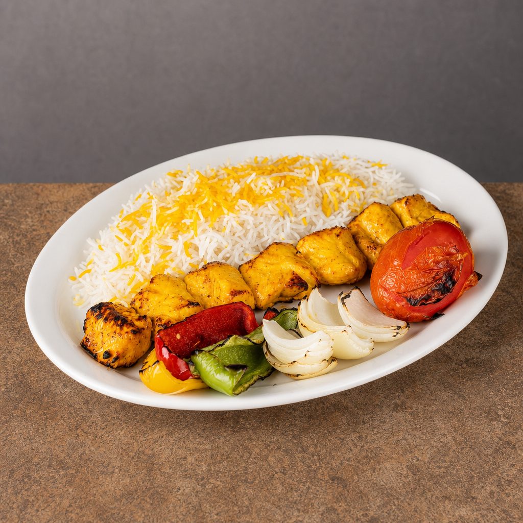 Chicken Joojeh Kabab.