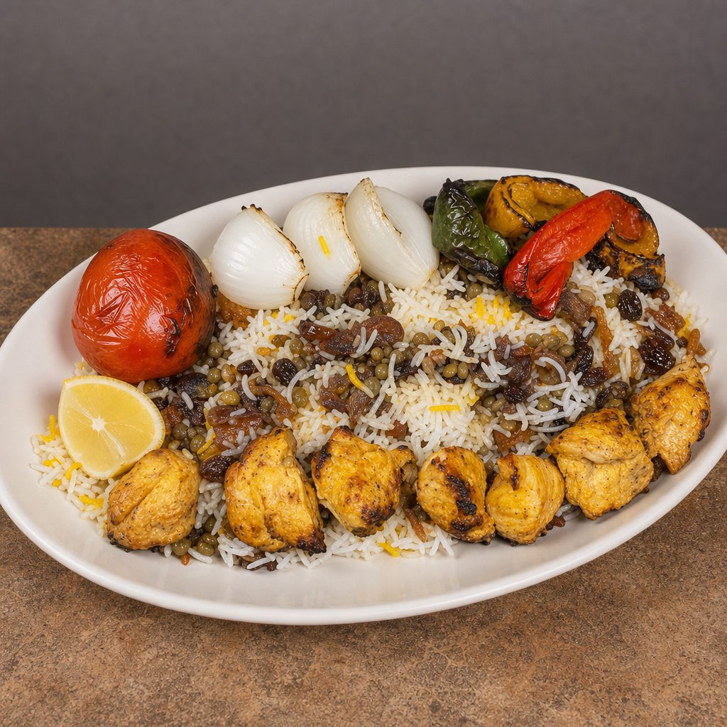 Adas Polo With Chicken.