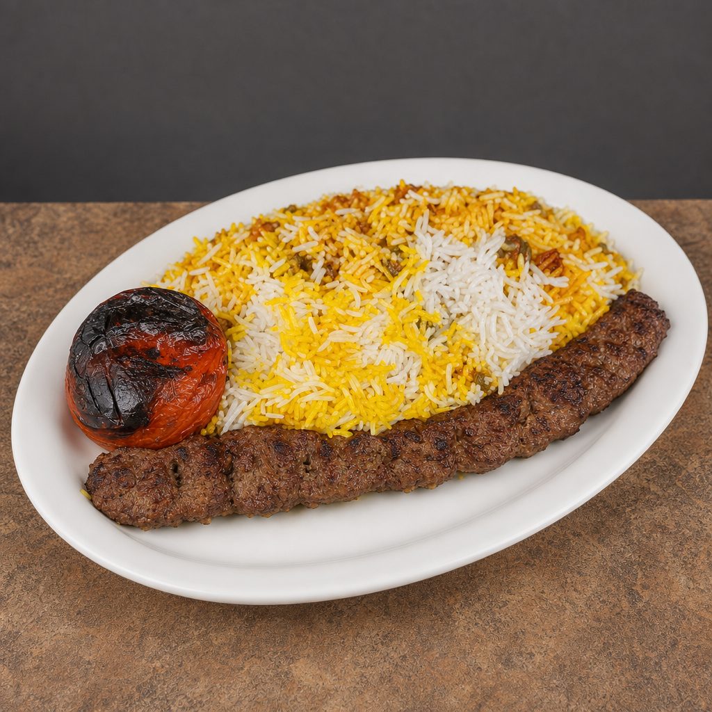 Lubia Polo With Beef Kubideh.