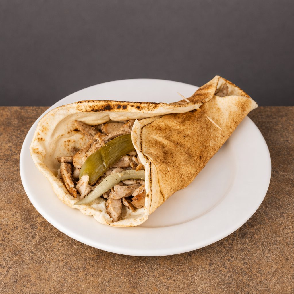 Spicy Chicken Shawarma Sandwich.