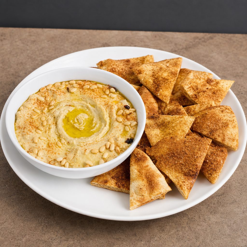 Large Hummus/bread.