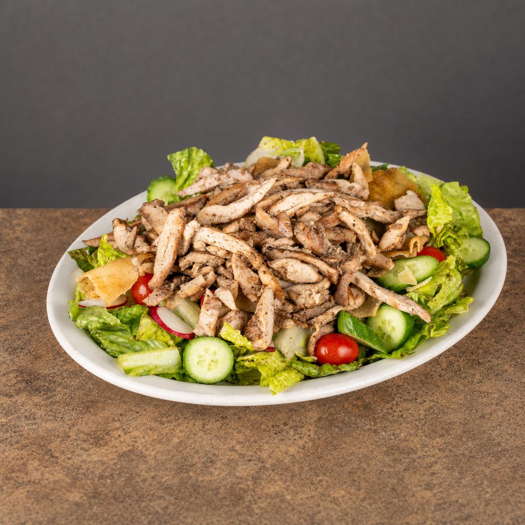 Large Chicken Shawarma Fattoush Salad.