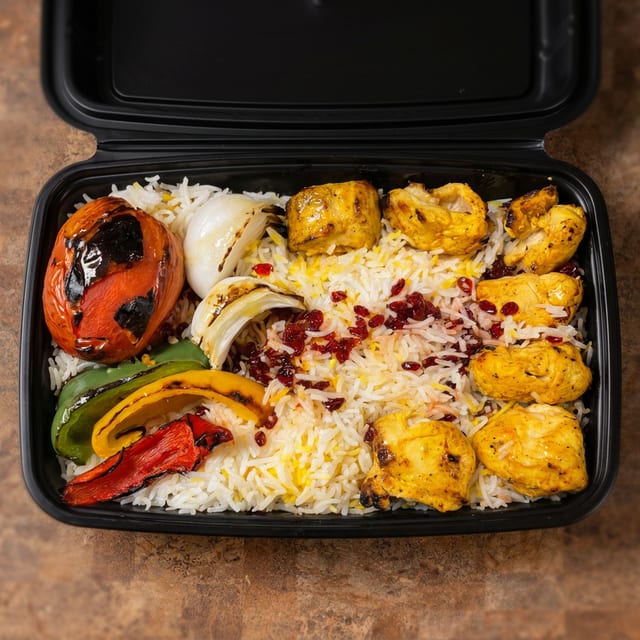 Zereshk Polo W/chicken.