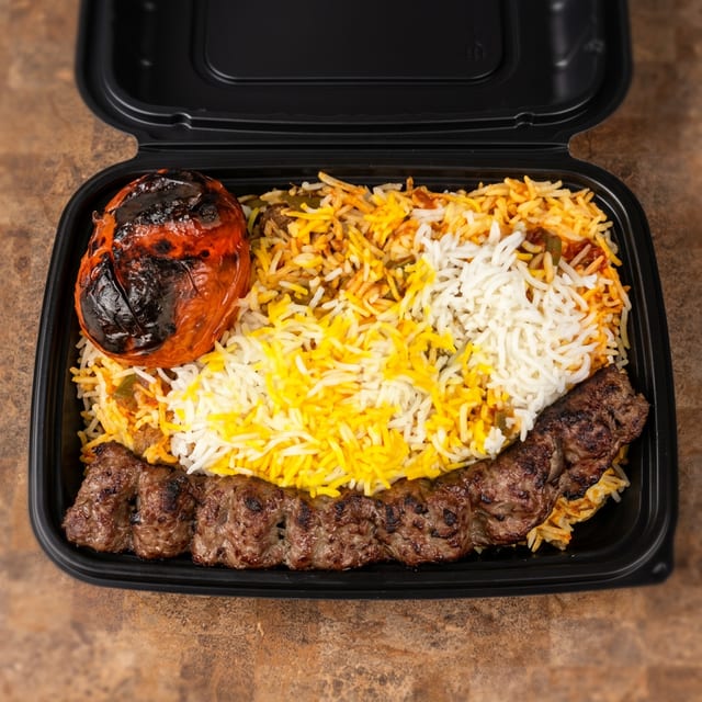Lubia Polo With Beef Kubideh.