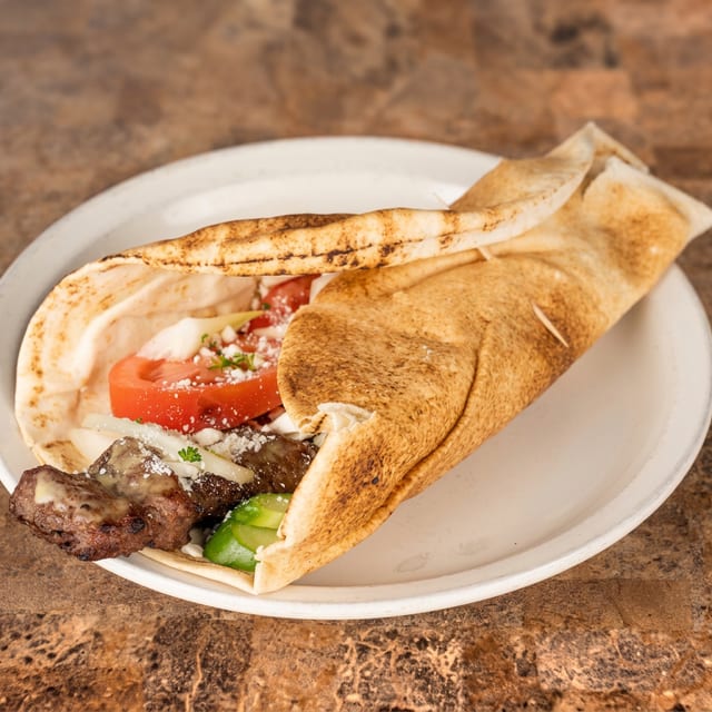 Beef Kubideh Sandwich.