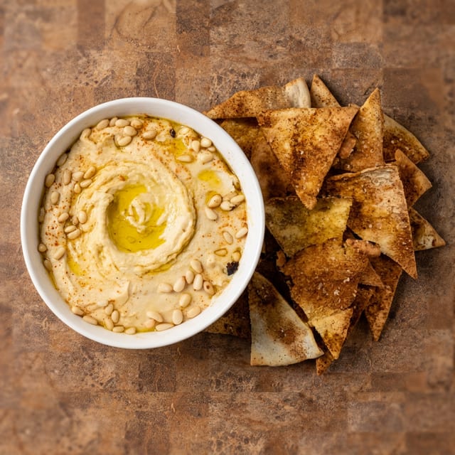 Large Hummus/bread.